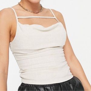 Linen Cami Strapy Tank NWT